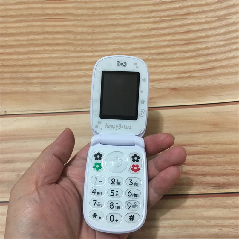 1.8 inch Screen Flip Mini Girl Cartoon Mobile Phone NO Camera Dual Card SIM LED Light Children Kids Cute Cover Style CellPhones