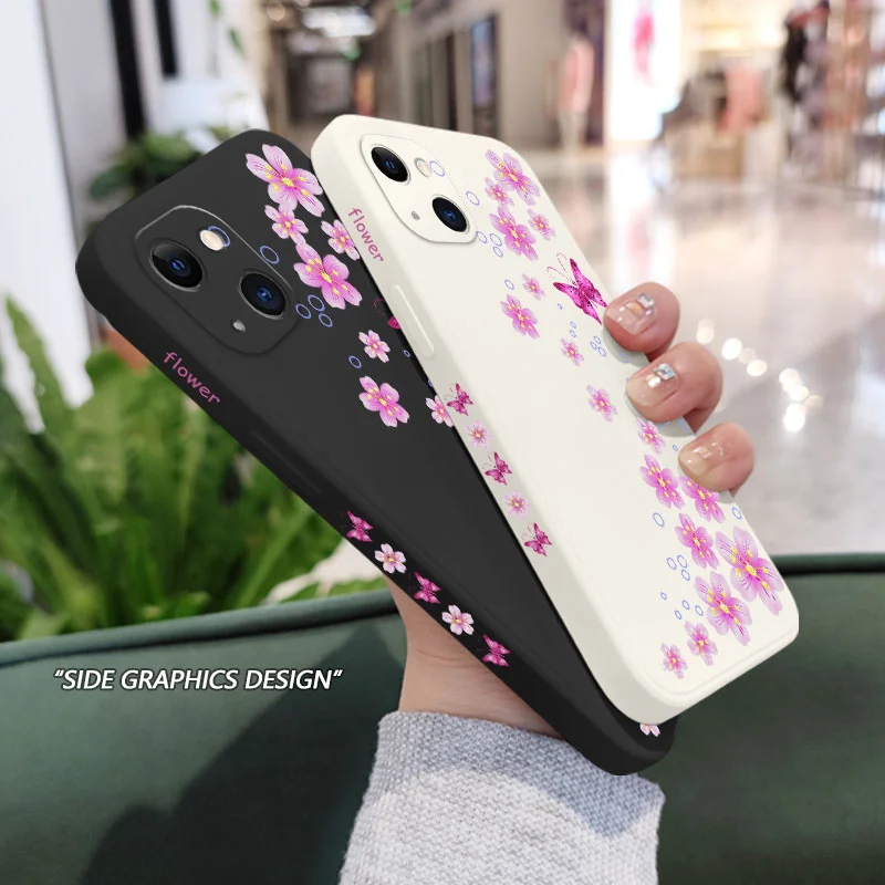 Custodia per telefono Butterfly In Bloom per iPhone 16 15 14 13 12 11 Pro Max Mini X XR XS MAX Plus Cover