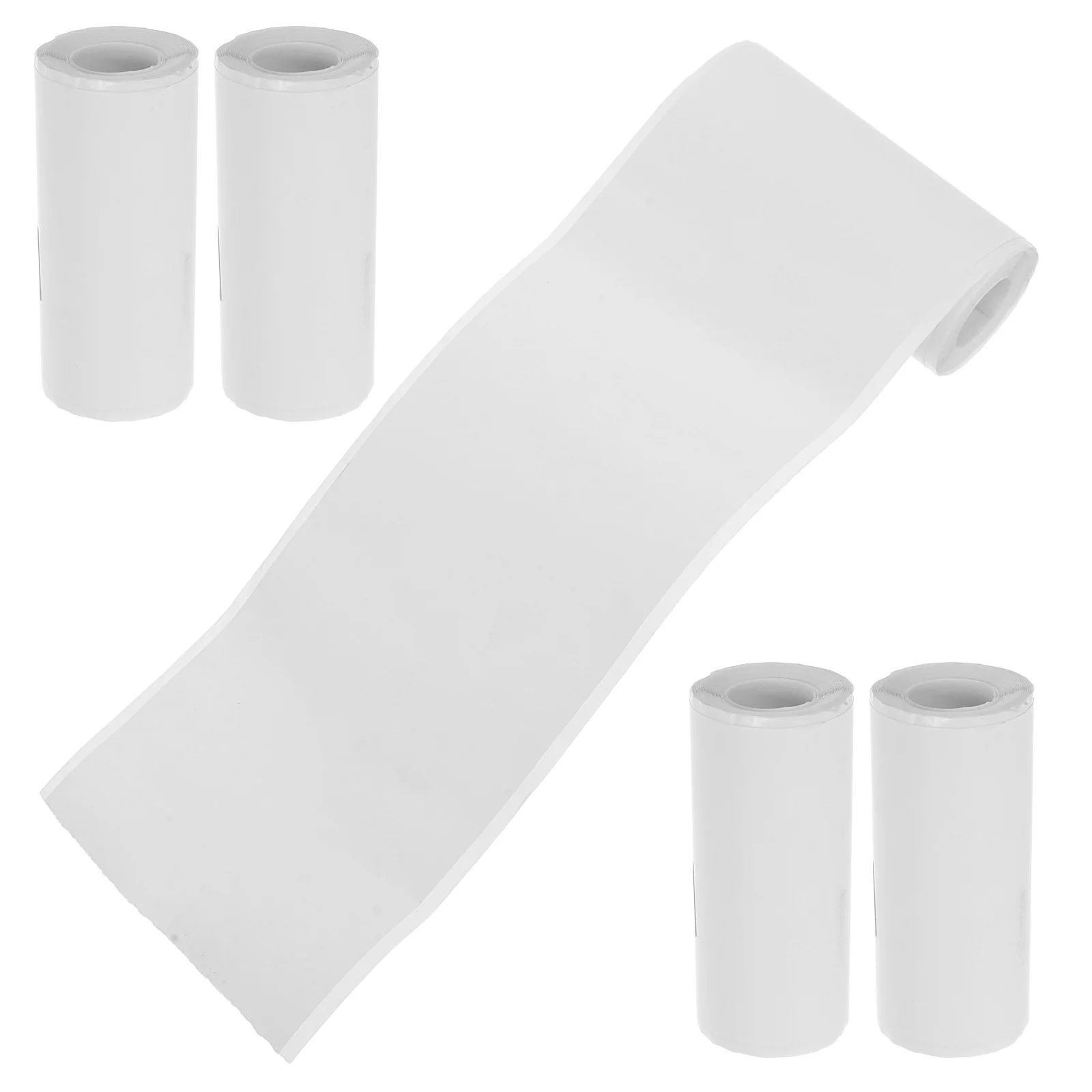 

5 Rolls Mini H held Printer Paper 57x25mm White Thermal Stickers Compatible Reliable Easy Versatile Simple Pocket Sticky Labels
