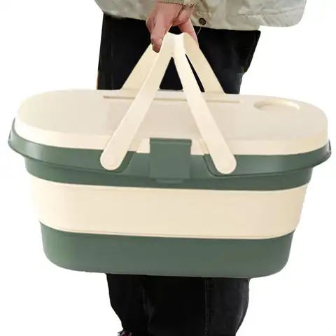 접이식 보관 바구니 뚜껑 테이블, 피크닉 과일 캠핑 장비, 야외 액세서리 용품, 주방 정리함