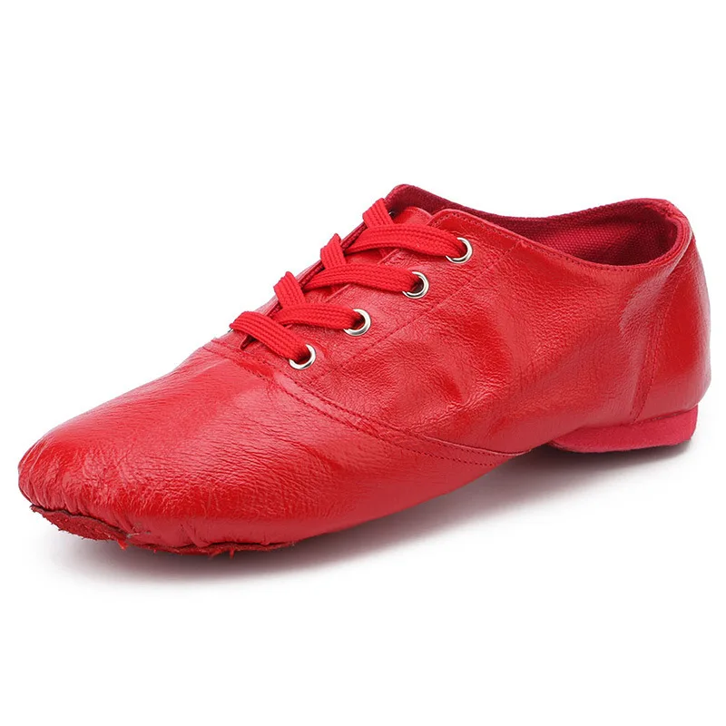 Masculino feminino ballet sapatos de dança adulto criança prática sola macia sapatos de dança macio couro genuíno rendas até sapatos de dança