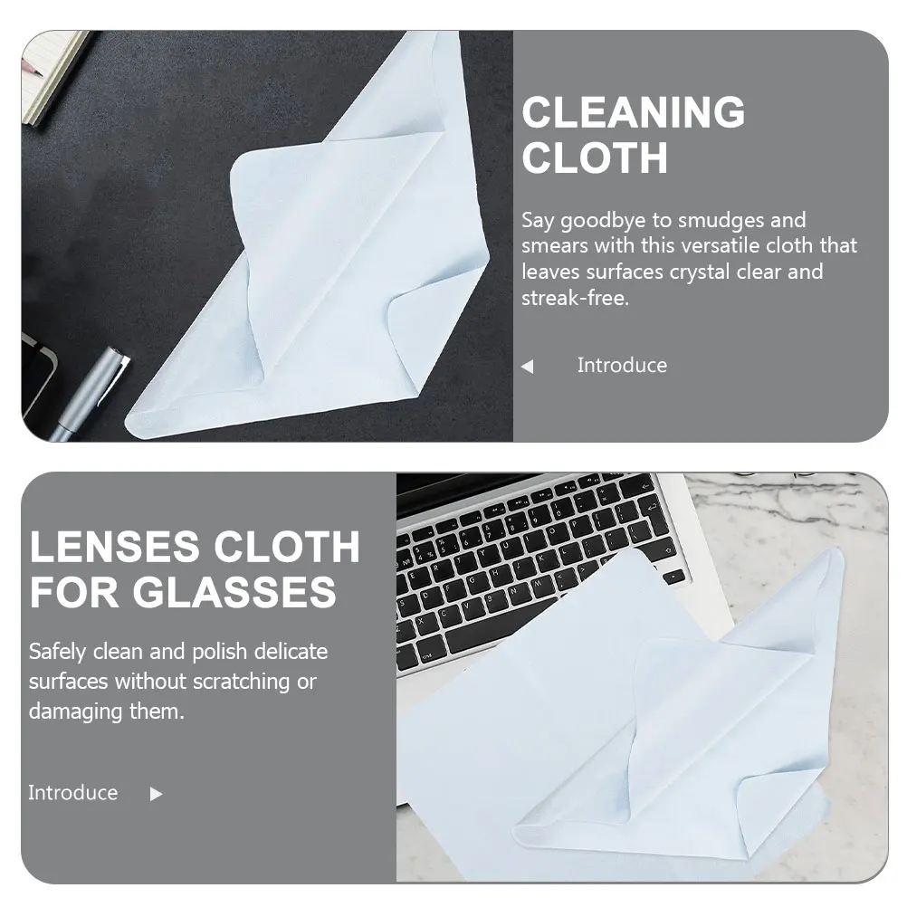

6 Pcs Jewelry Mirror Cloth Glasses Clean Superfine Fiber Eyeglass Microfiber Cleaner Cleaning Lenses
