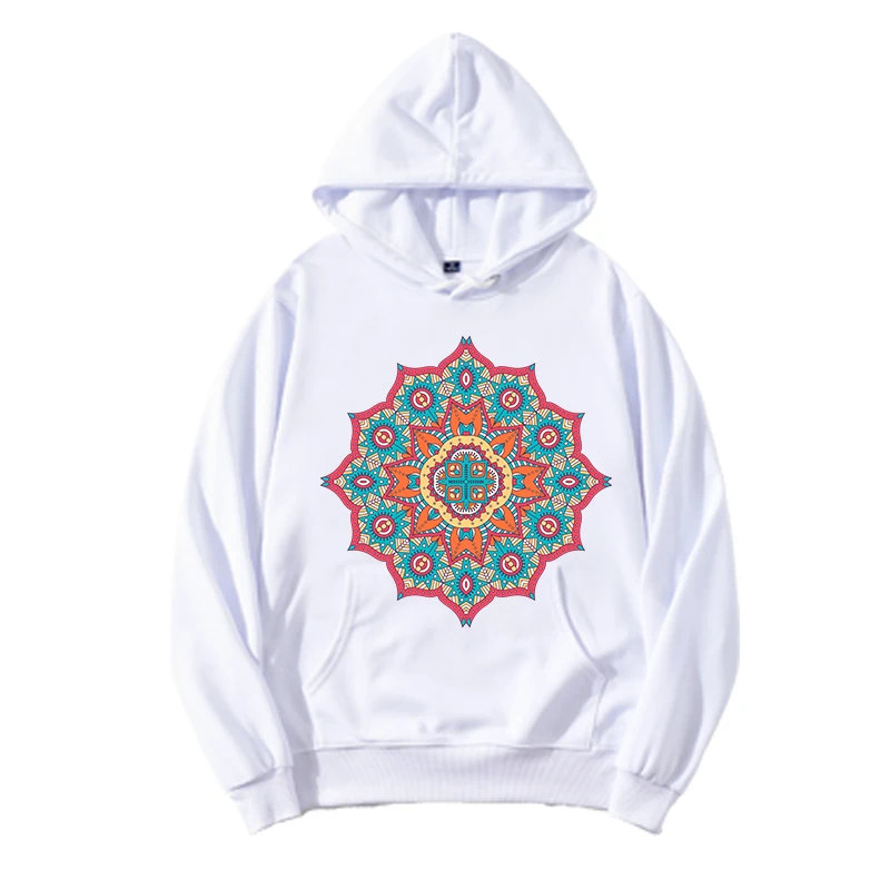 16cm Children's Clothes Iron On Patches Custom Heat Transfer T-shirt Ethnic Style Mandala Flower Yoga Pattern Printing Stripe