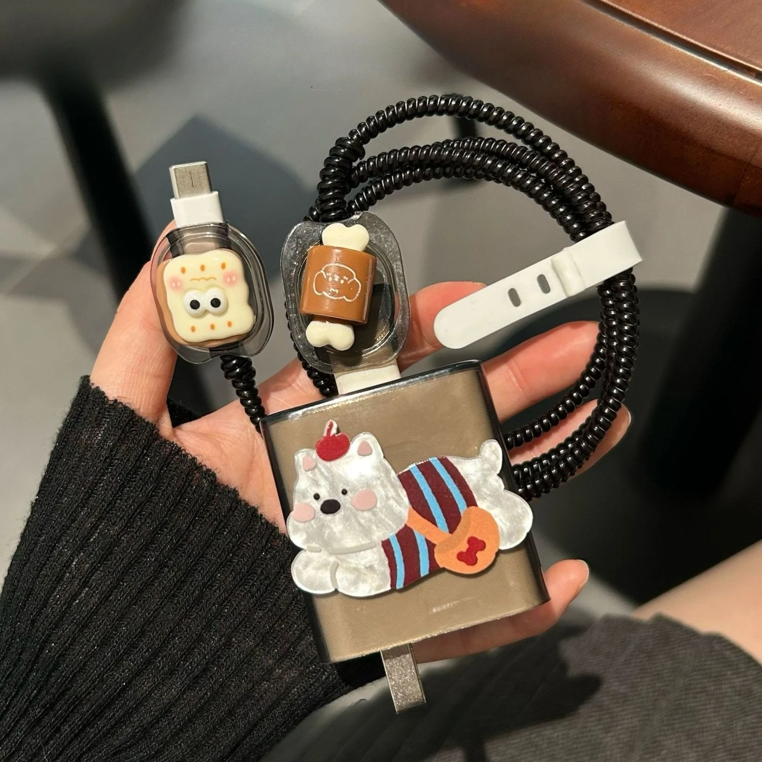 Charger Protective Case for 80w Oppo Reno14/13 Pro/find X8/x7 Charge Protection Cute Cat Shape Protector Winder Accessories