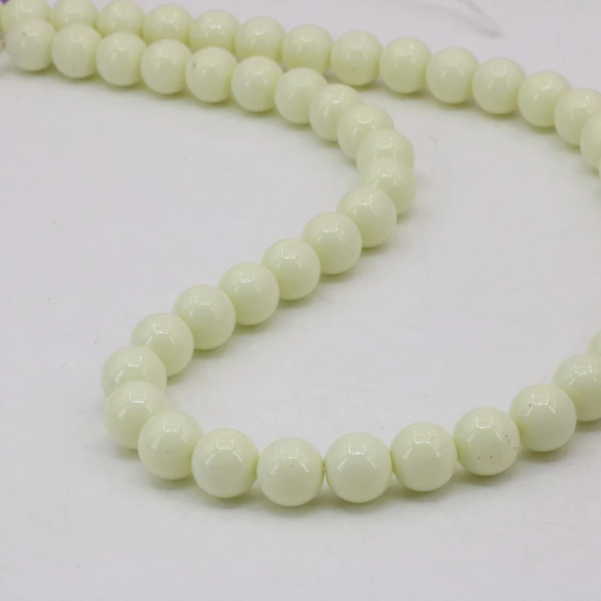 15 colors 8mm round bak paint glass loose beads fit diy necklace/bracelet for women accessories spacers jewelry 15inch B3248