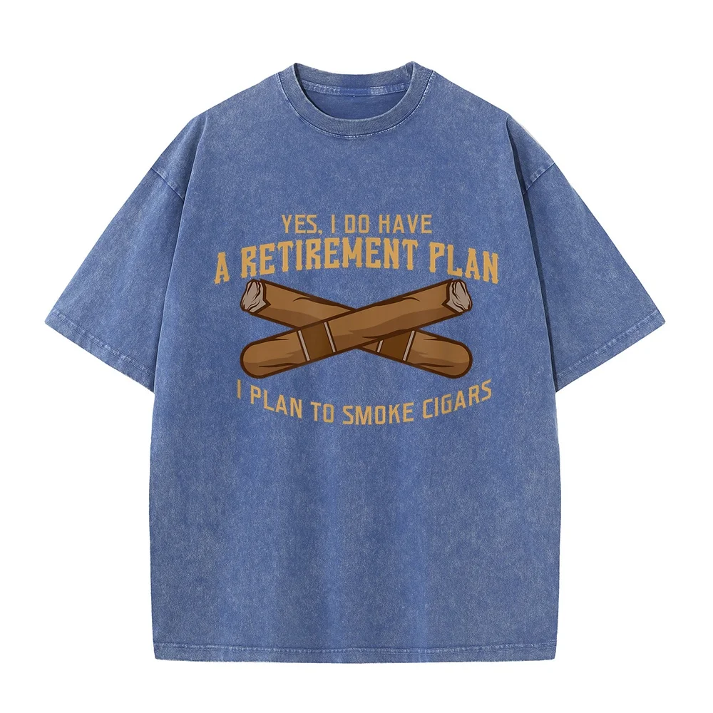 Cigar Shirts For Men Smoker Grandpa Dad Fathers Day T-Shirt Tops Y2k Clothes Plus Size Clothing Mens Tee Multi Color T Shirt