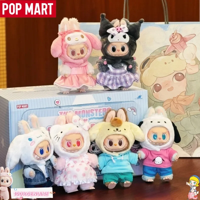 

POPMART The Monsters × Sanrio Characters Series Vinyl Plush Keychain Blind Box Kawaii Hanging Doll Collectible Bag Charm Gifts