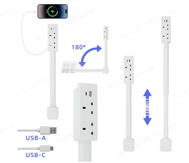 Wall outlet for sofa back bedside table desk European Union electrical outlet expander plug wall outlet expander expandable