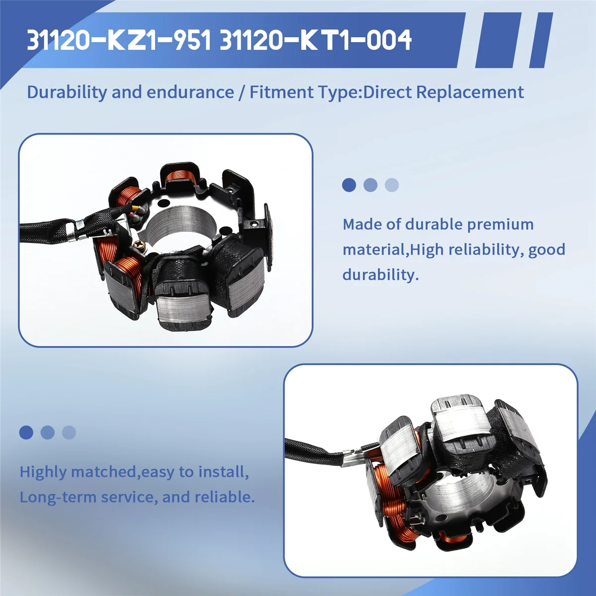 

Сысканный! 31120-KZ1-951 Катушка статора генератора для Honda XR250R 1986-1995 годов, аксессуары для мотоциклов 31120-KT1-004