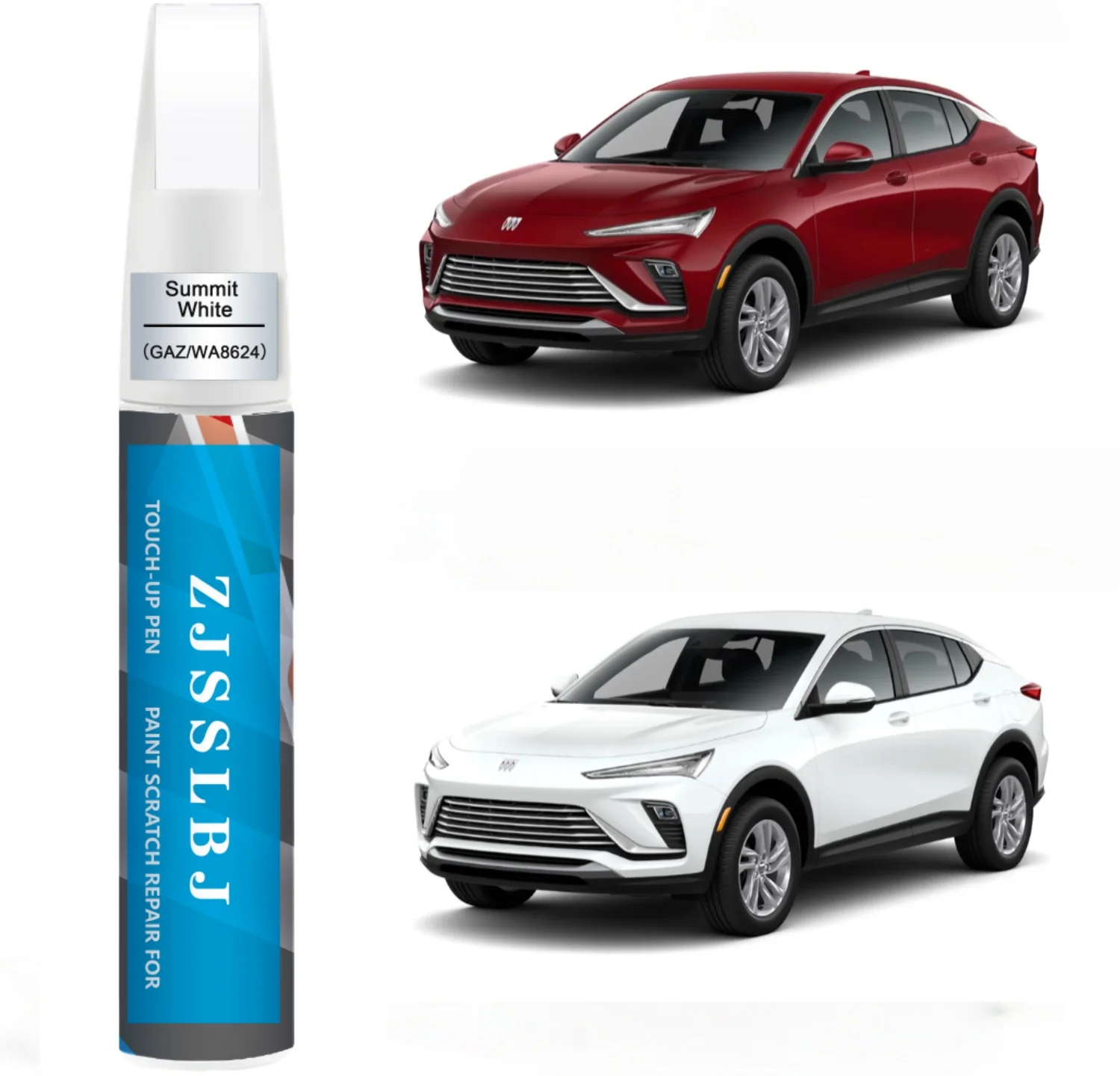 Car Touch Up Paint for Buick, Car Paint Scratch Repair Kit, Quick & Easy Solution to Repair, 2 in 1 Scratch Remover Pen with 2PC