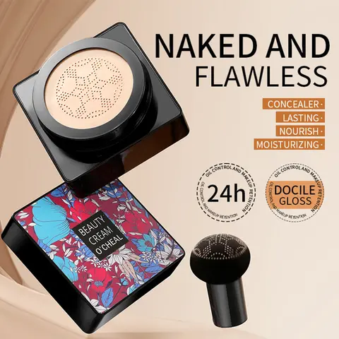 2 Color Mushroom Head Air Cushion CC Cream Naked Feeling Makeup Concealer Magic Oil-control BB Cream Face Base Makeup for Women
