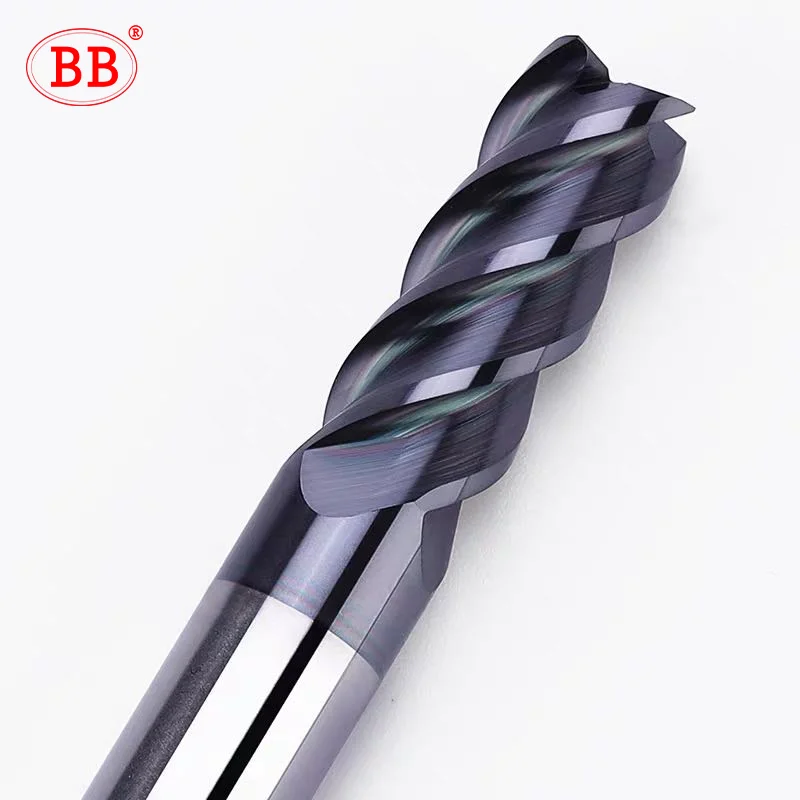 BB End Mill Cutter Tool CNC High Hardness Solid Carbide Trochoidal Machining Feed Titanium Alloy SUS Stainless Steel Graphite