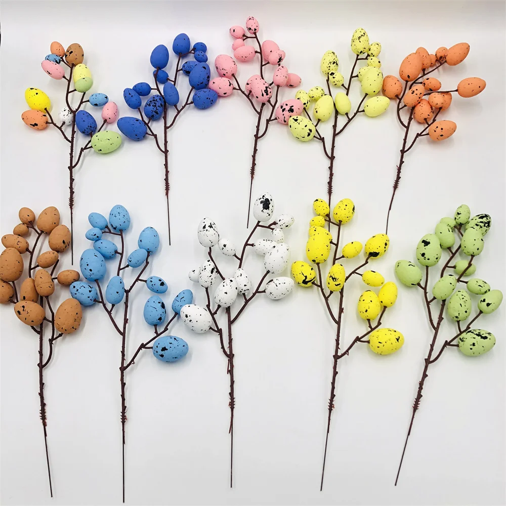 Easter Egg Tree Branches Flower Picks Easter Decorations for Home Easter Party Supplies Ornament