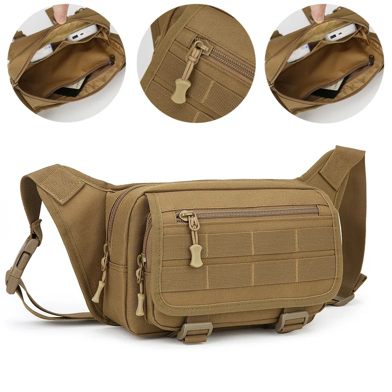 

Men's Multifunctional Chest Bag Multi Compartment Storage Men Large Capacity Shoulder Bag Suitable for Daily Use Sports Cycling