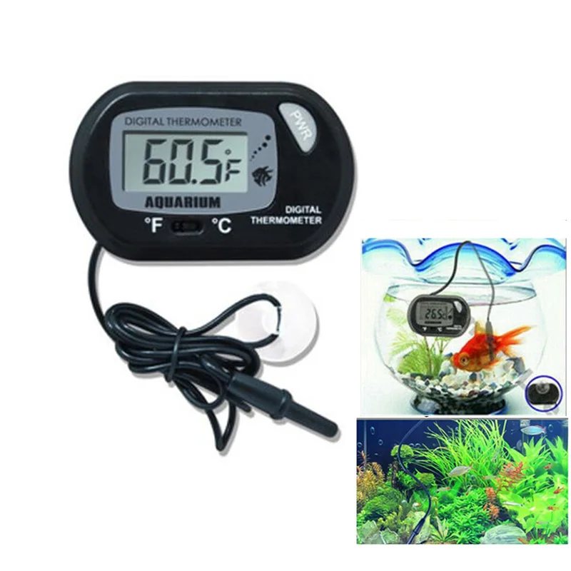 

Fish Tank LCD Digital Aquarium Thermometer Temperature Water Meter Aquarium Temp Detector Fish Alarm Pet Supplies Tool Aquatic