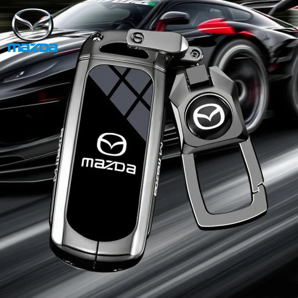Soporte de llave de cuero de TPU de 2 y 3 botones para Mazda 2 3 5 6 CX7 CX9 RX8 MX5 MPV Demio funda para llave de coche carcasa remota Protector de bolsa Fob