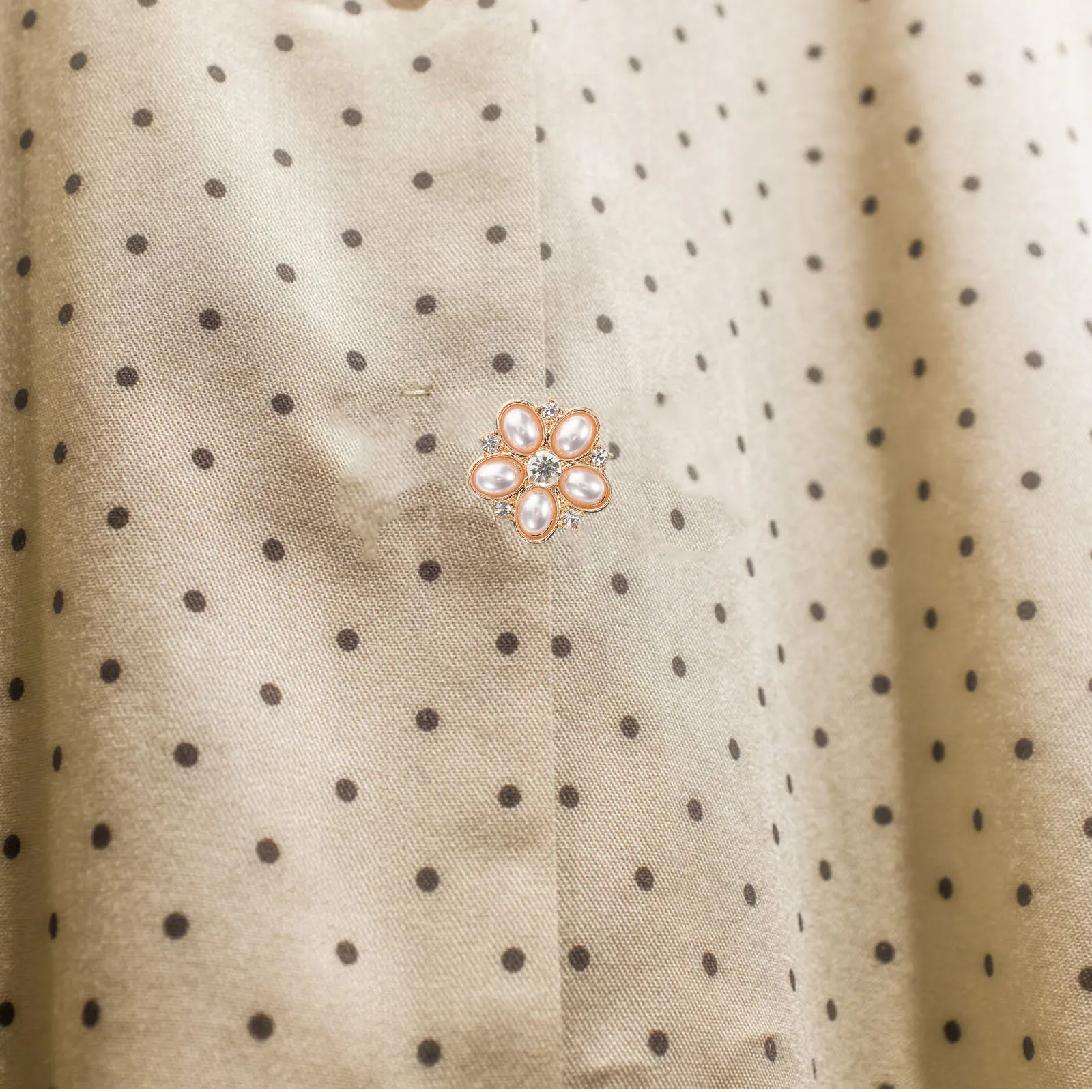 

2Pcs Faux Pearl Cufflinks Decorative Button Covers for Women Shirts Dress Rhinestone Shirt Sleeve Embellishment