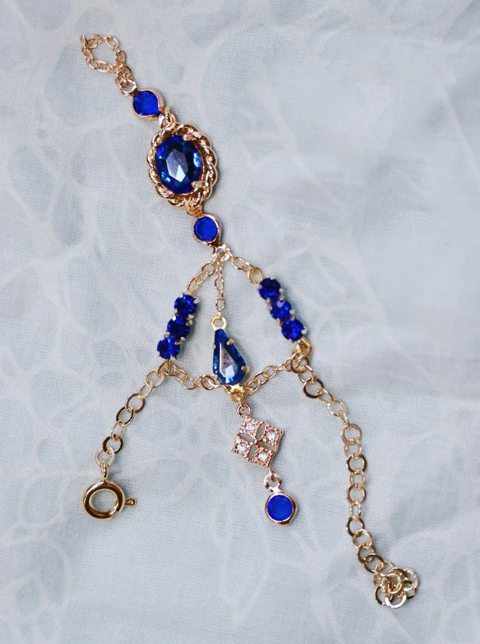 （Customize 30 Days） 1/4 1/3 BJD uncle SD doll's Photo props Accessoriess decoration blue Jewelry Bracelet 1pcs