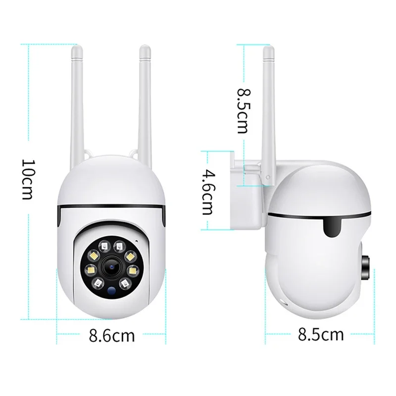 8MP Wifi IP Wireless Security Surveillance PTZ Camera 4X Zoom Cameras Tracking Two-way Audio HD Night Color Cam V360PRO APP
