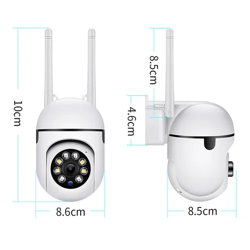 Imagen 2 del producto Cámara de Vigilancia IP Inalámbrica Wifi de 2MP, PTZ con Zoom 4X, Seguimiento, Audio Bidireccional, Visión Nocturna en Color HD, Aplicación V360PRO
