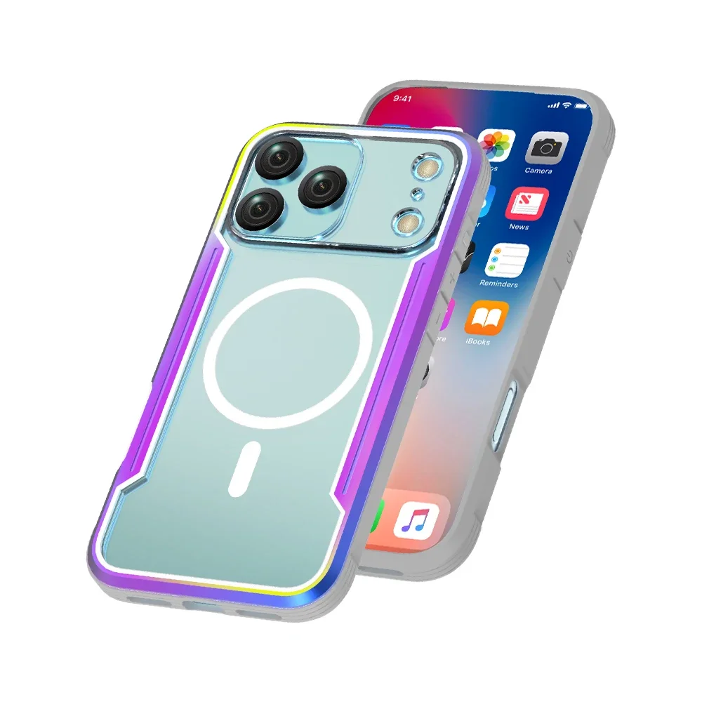 

Высокое качество для MagSafe PC, задняя панель, чехол для телефона IPhone 17 Air 16 15 Pro Max 14 Plus 13 12 5G, чехол из ТПУ с мягким краем и защитой от падения