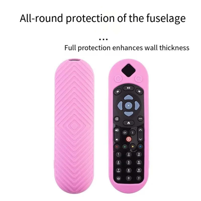 ABKN Silicone Case for SKY Q Remote INFRARED TV Remote Control Dustproof Shockproof Cover Pink