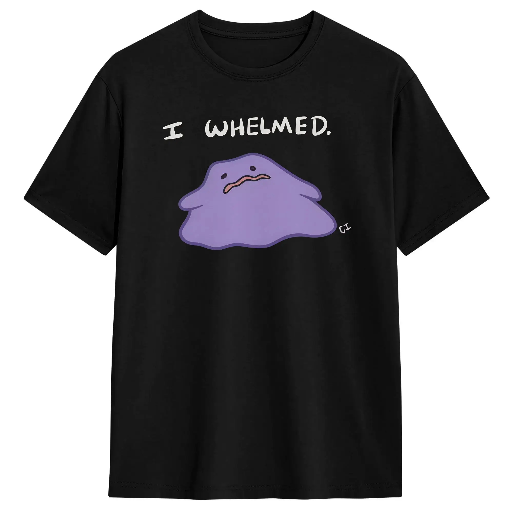 Ditto-T-Shirt für Herren, I WHELMED, 100 % Baumwolle, Hipster-T-Shirt mit kurzen Ärmeln und Rundhalsausschnitt, klassisches T-Shirt – Detail 6