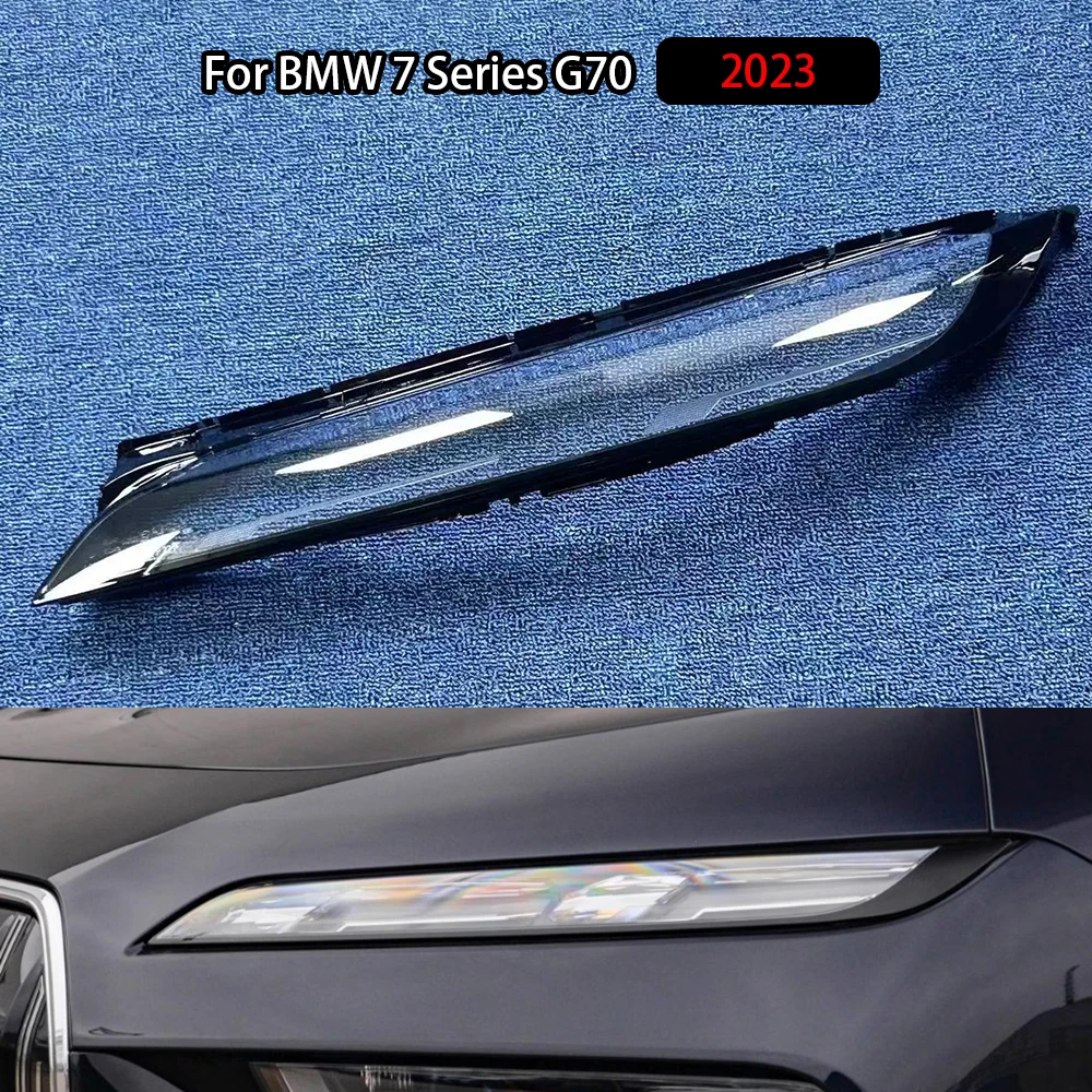 

For BMW 7 Series G70 2023 Car Daylight Cover Lens Shell Front Daylamp Transparent Lampshade Auto Day Light Lamp Case Mask