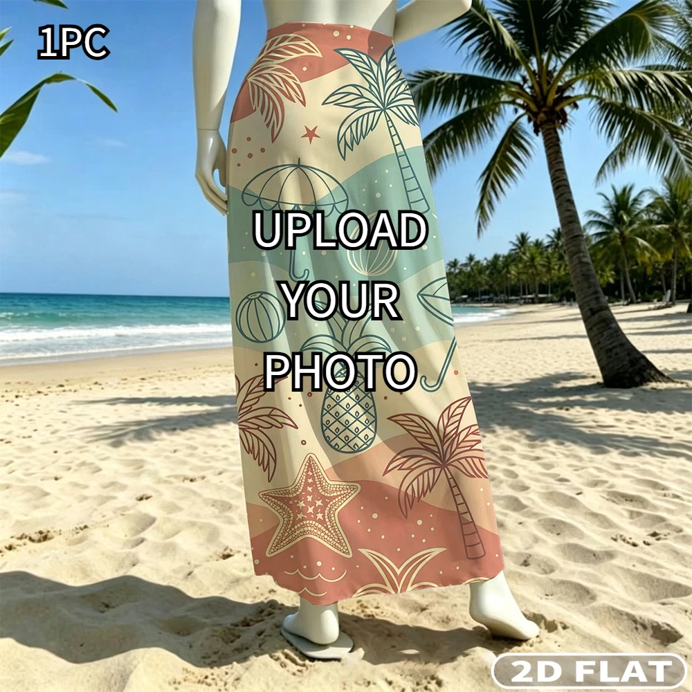 1pc Custom Beach Towel, Polyester Fabric, Quick Drying Feature, for Travel, Swimming, Diving, Surfing, Yoga and Camping