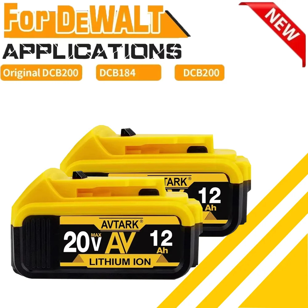 

DCB200 20V Lithium batteries 20V 18Volt 18v 12AhBattery Compatible with dewalt power Tools 18V 12Ah rechargeable electric tool