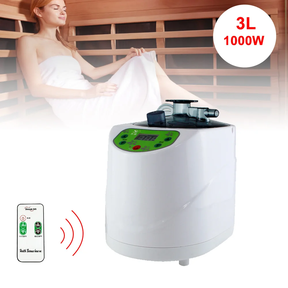 Imagem -03 - Sauna Vapor Gerador Portátil Steamer Pot Spa Fumigação Máquina para Casa 1000w Aço Inoxidável