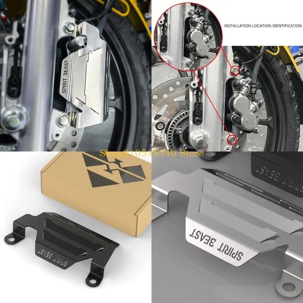 

U2JA Motorcycles Front Brake Caliper Cover Guard Protections for Cross Cub 110 CC110 Stainless Steel Protector Cover