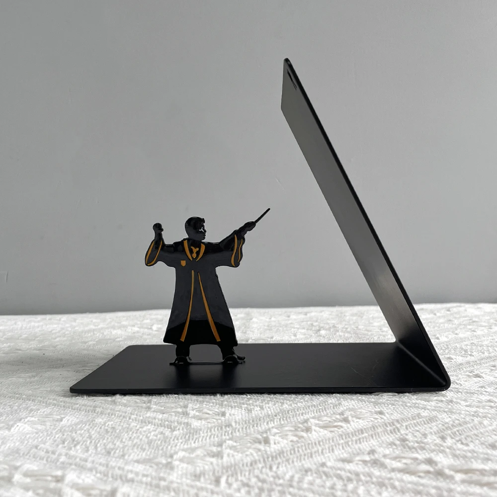 Wizard Heavy Duty Metal Bookends For Office Desk Student Desks Home Decor Great Gift Giving Desktop Ornament