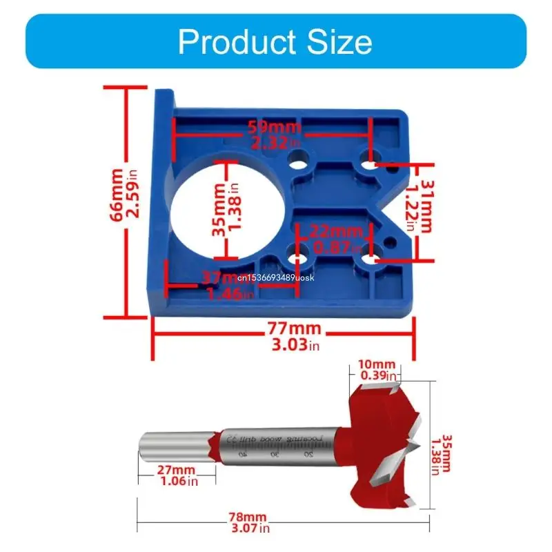 35mm Hinges Drilling Templates and Small Blue Lock Hole Locators Improve Productive