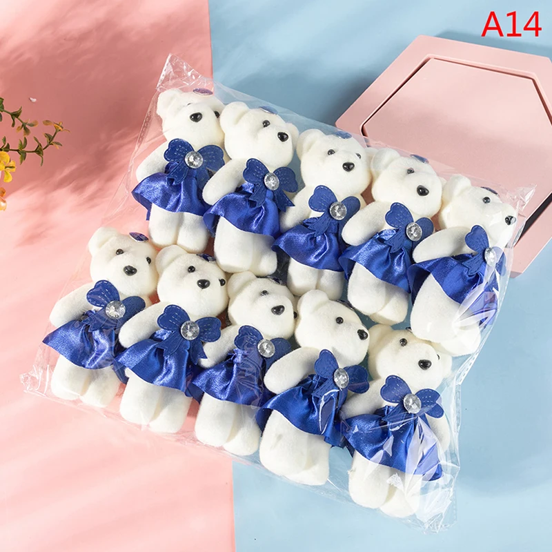 10pcs 11,5 cm Paar Schaum Bär Blumenstrauß Cartoon Puppen Party Hochzeit Dekoration Kinder Geburtstags geschenke Mini Schaum Bär Puppe