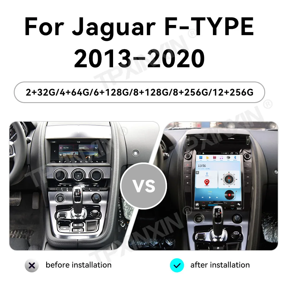 Auto Android 14.0 Stereo Carplay Multimedia Player For Jaguar F-TYPE 2013-2020 Car Radio Navigation 9.7 Inch Scren Head Unit DSP view 3
