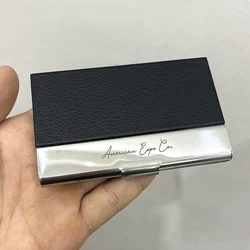 Custom Business Card Holder Men Business Creative Metal Monogrammed Custom Business Card Holder with Logo Drop Shipping