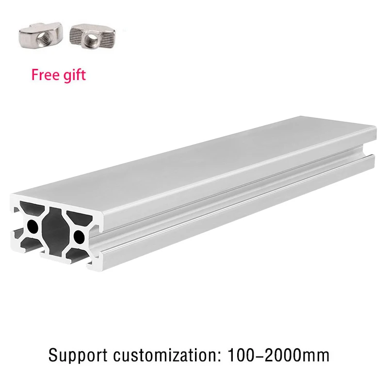 2pcs/lot 2040 N1 T-Slot Aluminum Profile Extrusion Frame Eu Standard 3D Printer Workbench CNC 100mm-1200mm Anodized Linear Rail