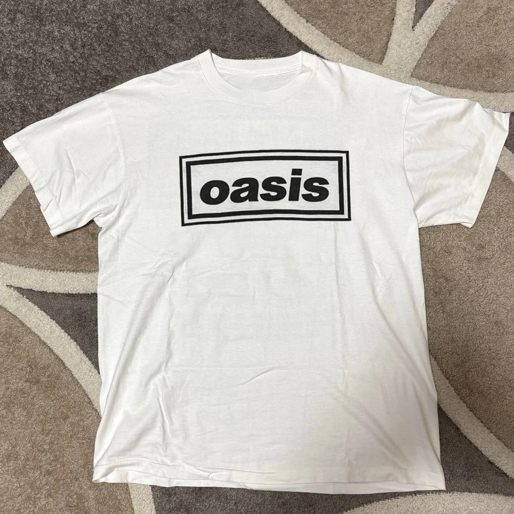 O-Oasis Rock Band T-Shirts for Men Women British Music Albums Vintage Tees Crew Neck Short Sleeve T Shirt Clothing Tops