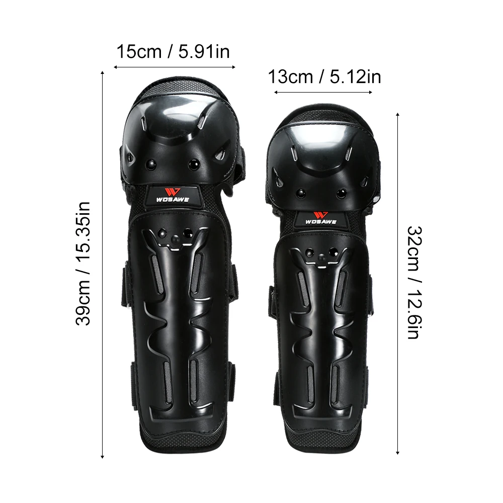 WOSAWE Outdoor Sports Knee Elbow Pads PE Knee Protector Cycling Motorcycle Snowboard Bike Off-road Skateboarding Brace Support