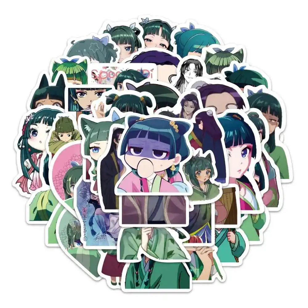 

Anime The Apothecary Diaries Stickers Maomao Jinshi Cosplay Accessories Luggage Guitar Phone Scrapbook Decal Decor Xmas Gift NEW