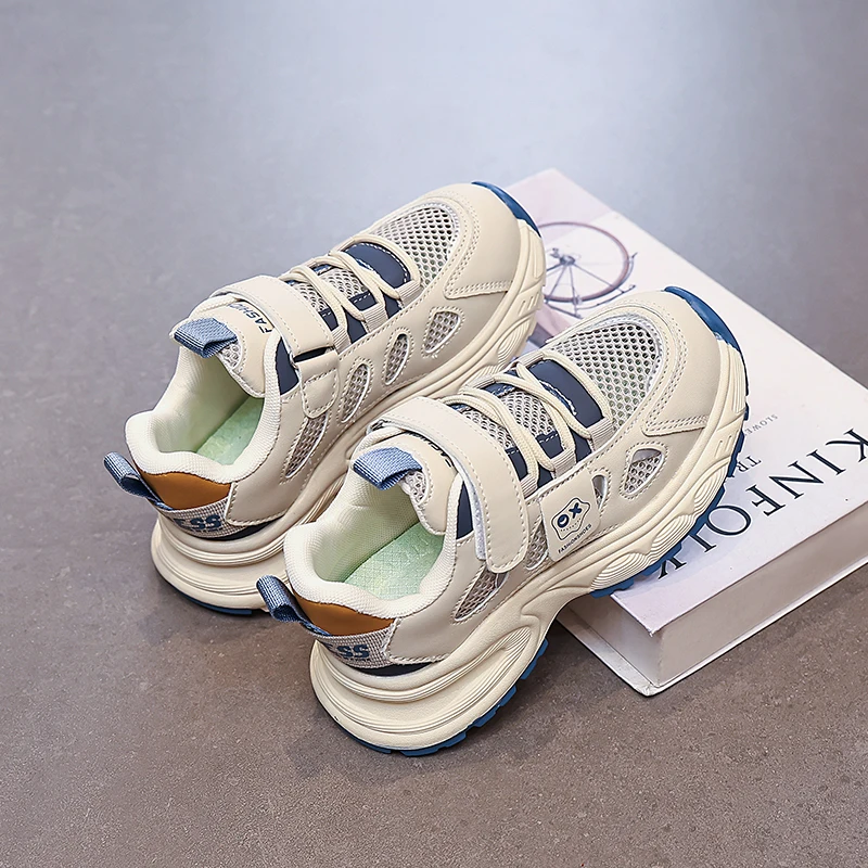 

Новые детские спортивные кроссовки 2026 года для девочек и мальчиков, дышащие сетчатые повседневные кроссовки для бега, с мягкой подошвой, комфортные