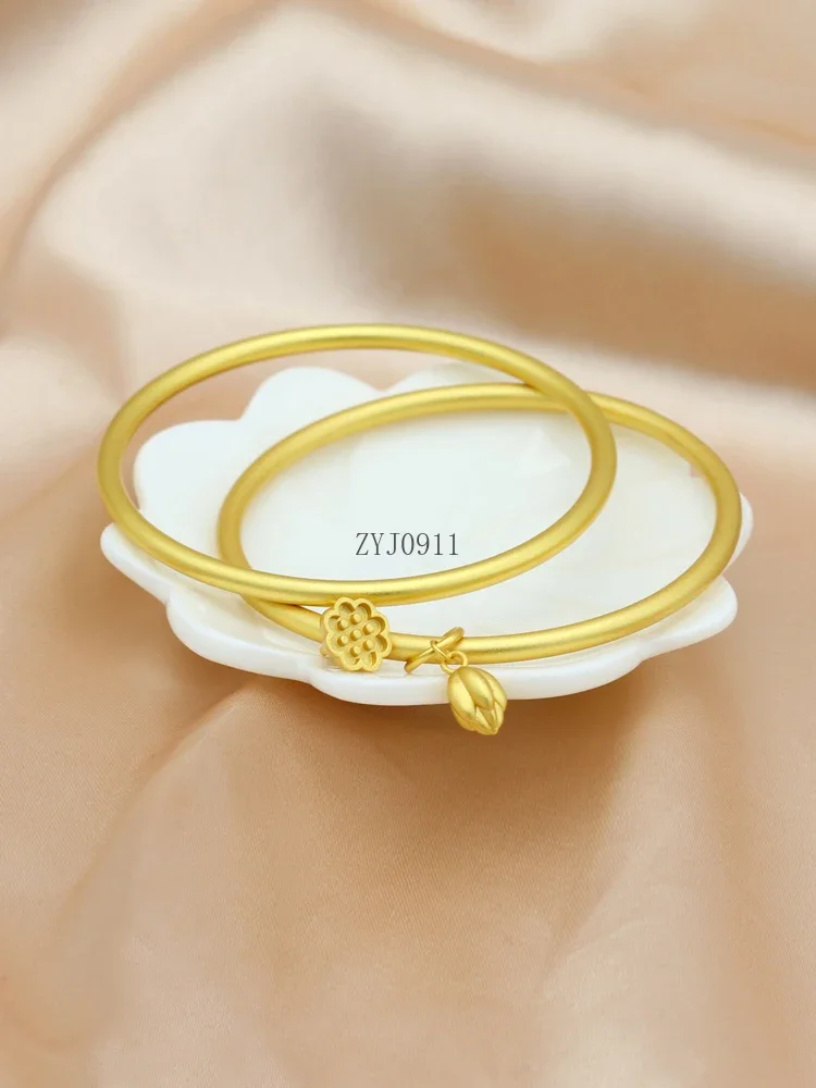 Простой браслет из песочного золота с самодисциплиной, женский браслет из титановой стали, легкий роскошный нишевый изысканный браслет серии Mori