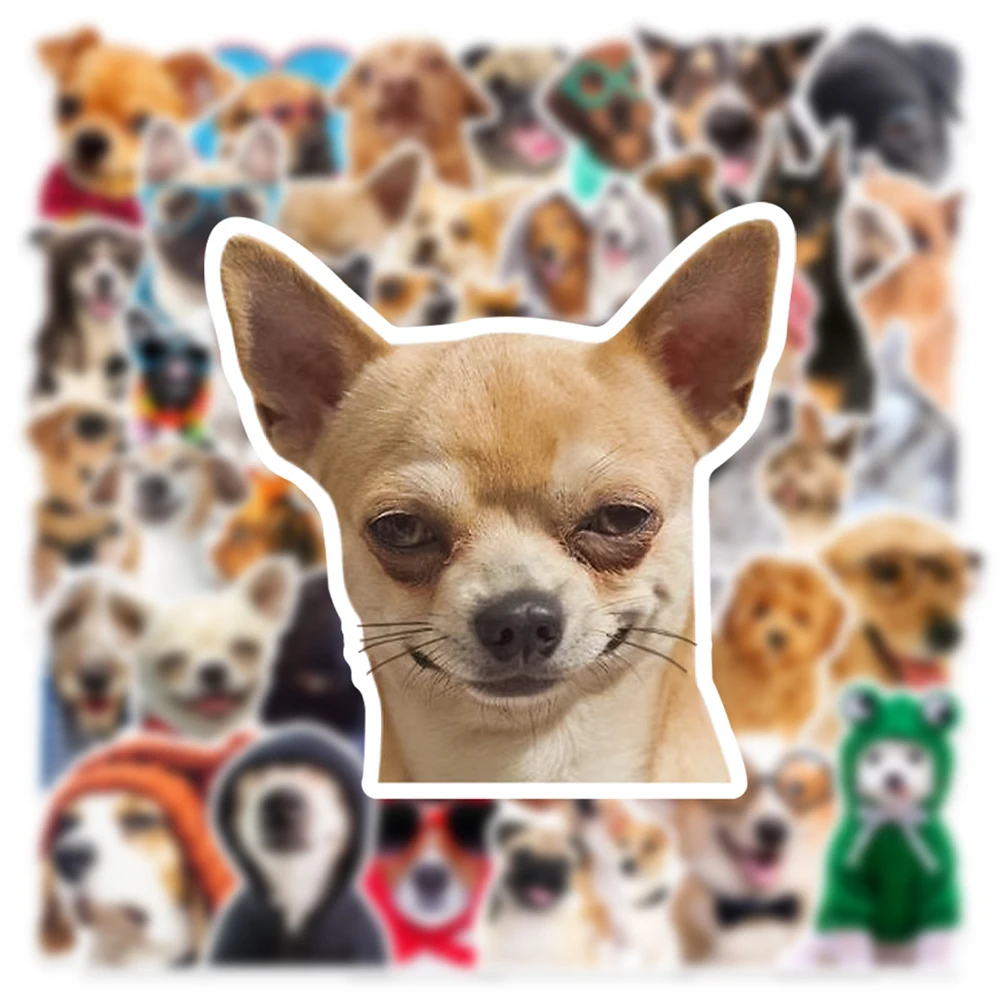 10/30/50pcs Funny Lovely Dog Meme Stickers Cute Graffiti Decals Gift DIY Stationery Suitcase Bike Waterproof Sticker Classic Toy