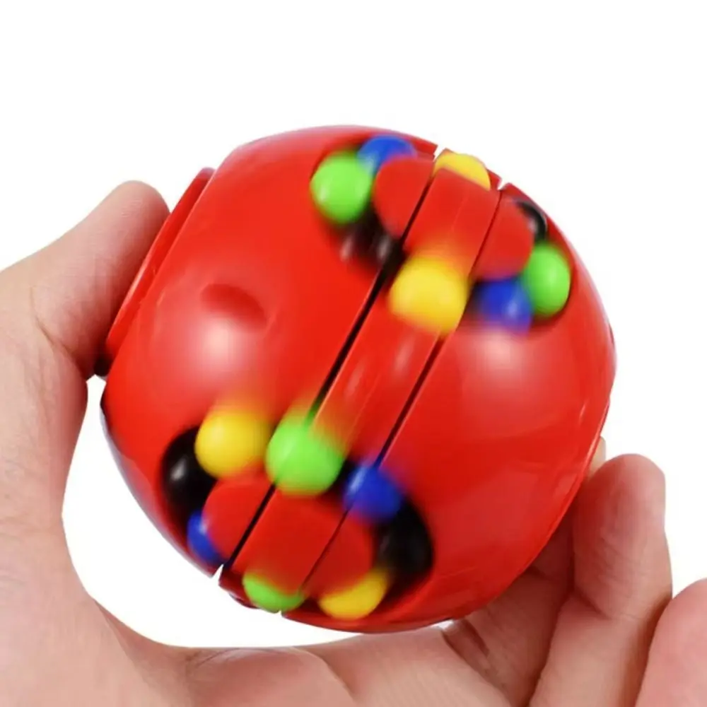 Funny Plastics Magic Bean Cube Spinner Finger Gyro 3D Rotating Ball Rotating Ball Finger Spinner Gyro