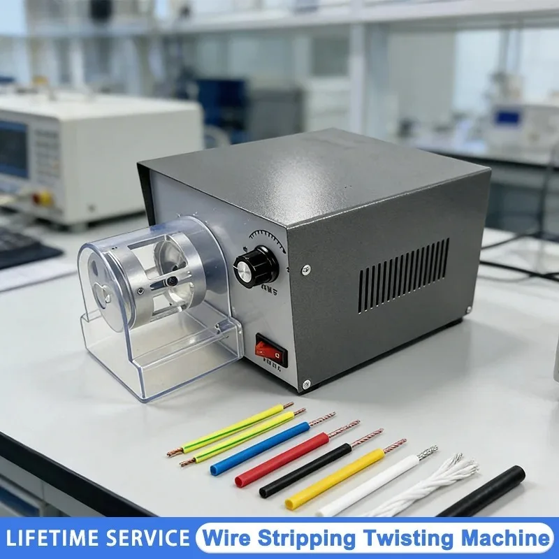 40W Electric Wire Stripping Machine 0.1-1.5mm² Rubber Wires AC/DC Power Cord Multi-Core Cable Twisting Peeling Tool