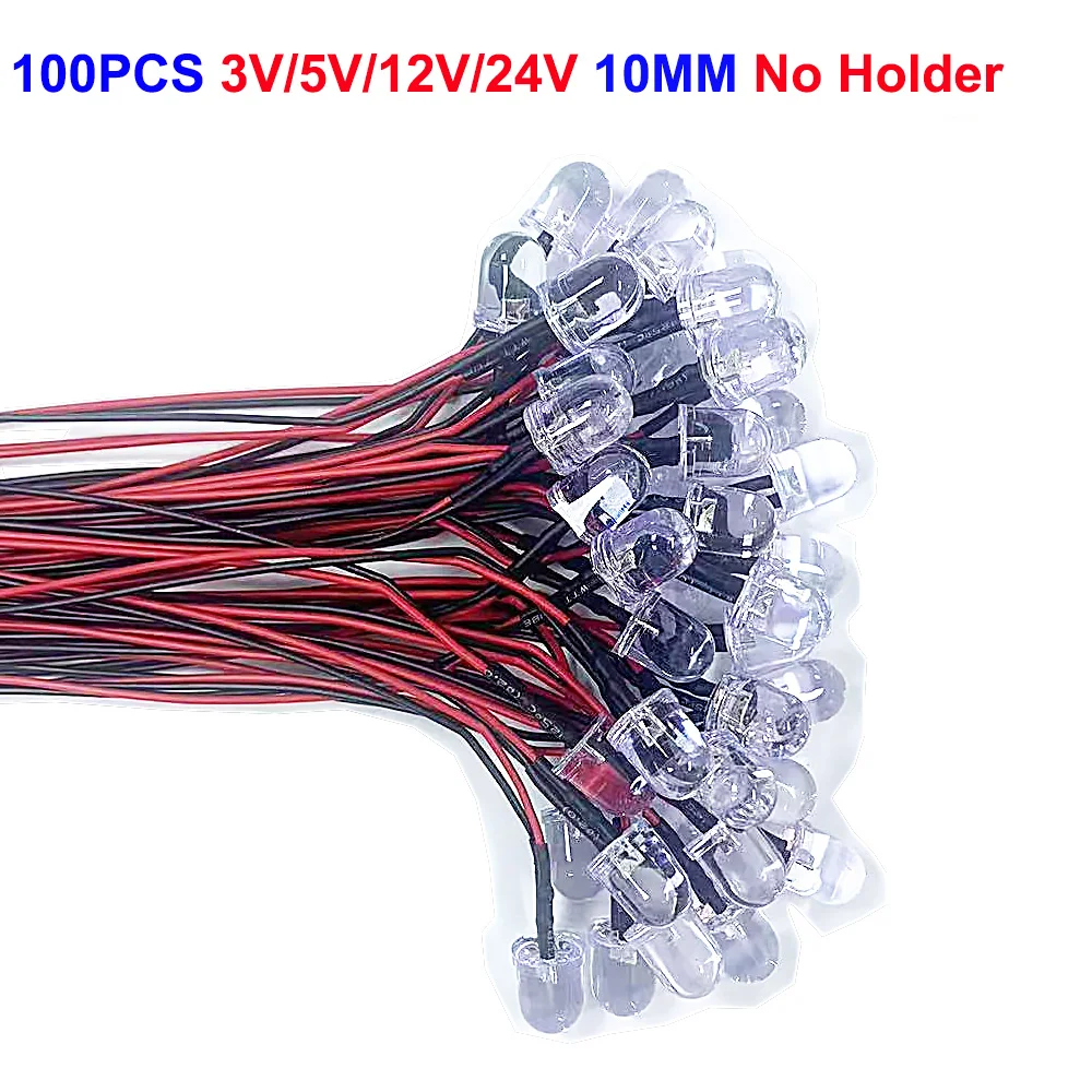 

1000pcs 3mm 5mm10 3v-24v Led Light Red White Yellow For 1/10 Rc Crawler Car Traxxas Trx4 G63 Axial Scx10 D90 D110 Rgt Hsp Yikong