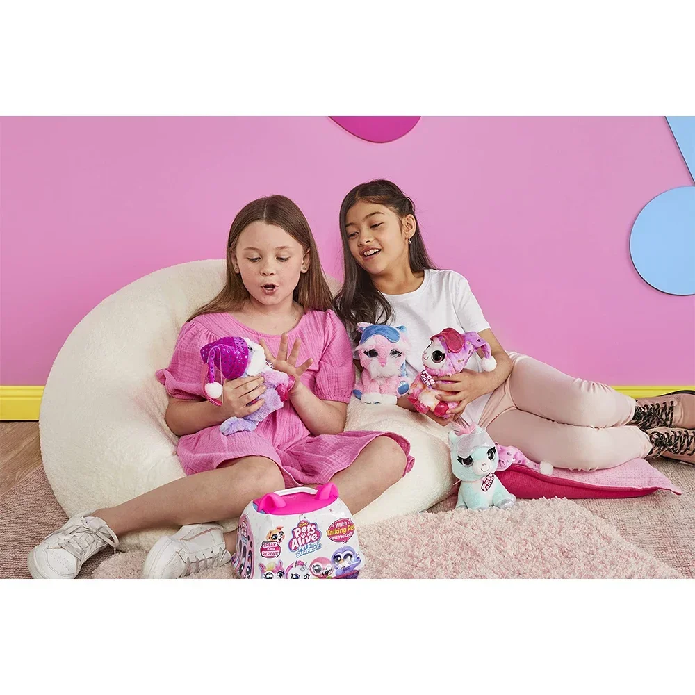 ZURU Kids Animal PlushPets Alive Pet Shop Niespodzianka Jednorożec Zabawki Szczeniak Llama Elektroniczny interaktywny zestaw do zabawy Prezenty dla dziewczynek