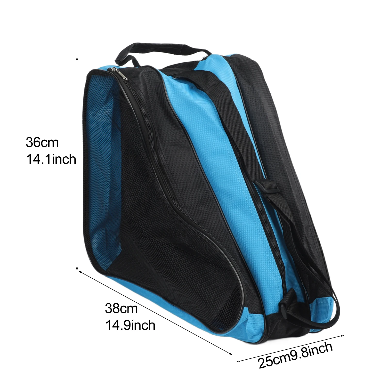 Triangle Roller Skate Bag Large Capacity Storage Backpack With Shoulder Strap For Skating Rink Travel Training Sports Equipment