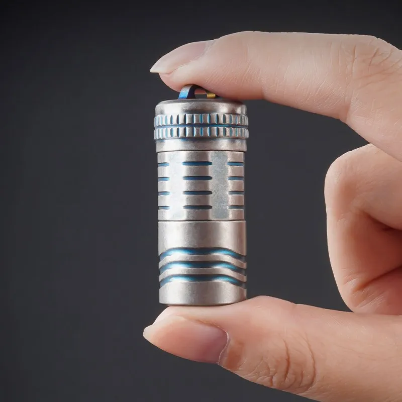 Titanium Alloy Mini Waterproof Flashlight Rechargeable Fishing Camping Keychain Flashlight Outdoor EDC Tools